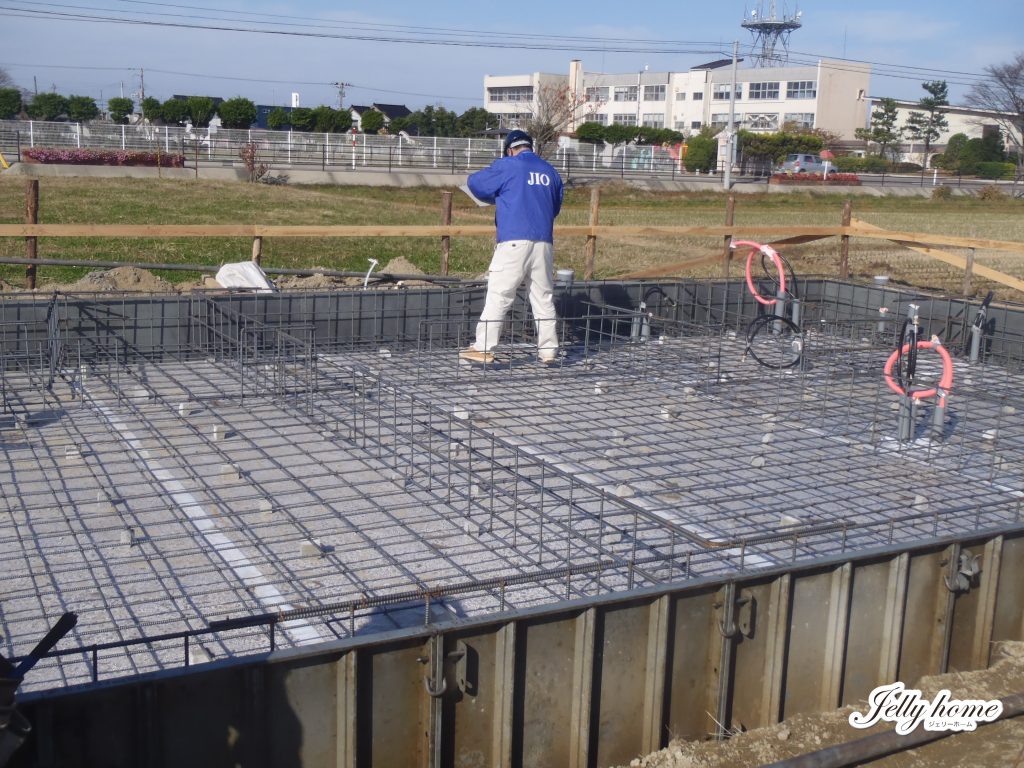 基礎工事の配筋検査